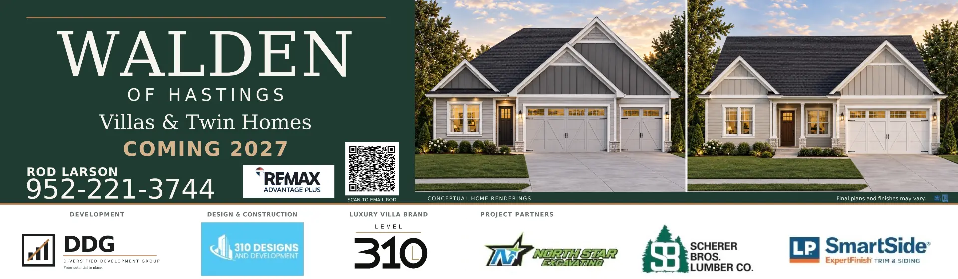 Walden of Hastings villas and twin homes billboard